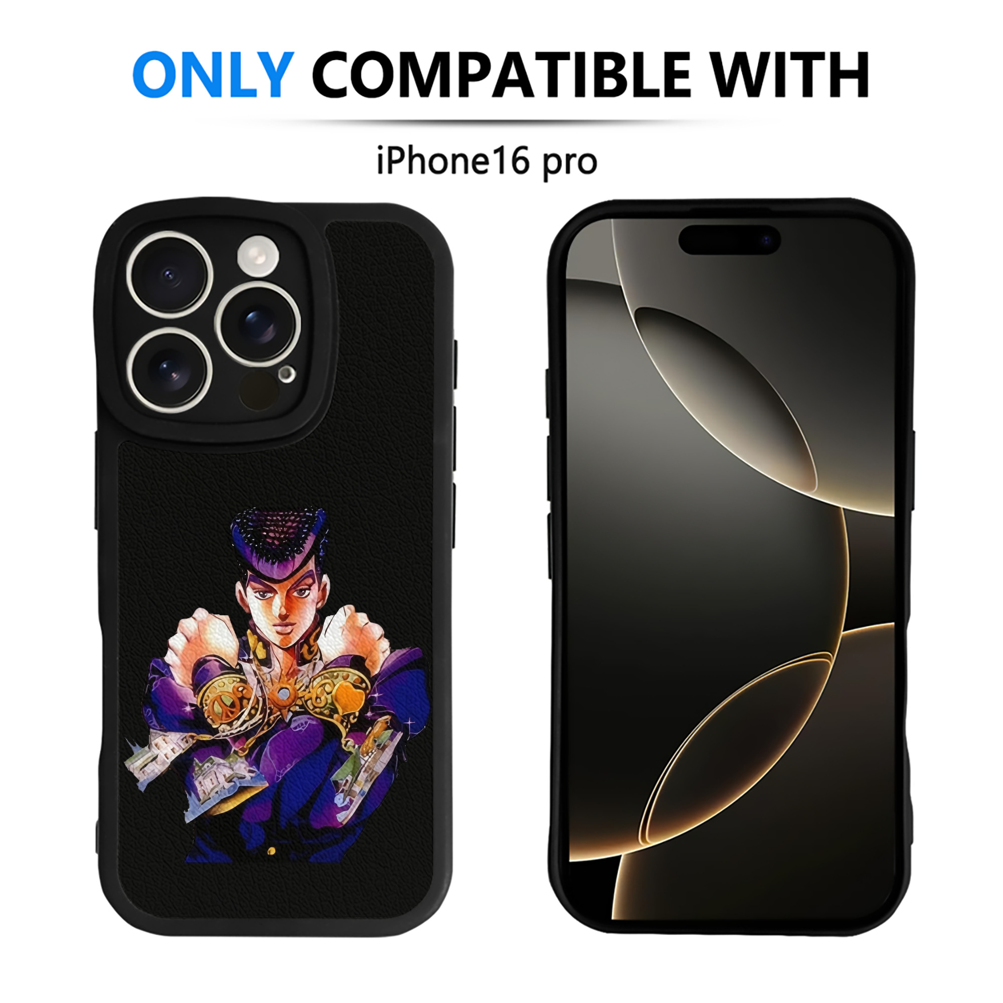 （画像用） ジョジョの奇妙な冒険 ひがしかた じょうすけ JoJo's Bizarre Adventure Higashikata Josuke 【iPhone 16シリーズ対応】シリコンスマホケース（レザー調） 材質：シリコン